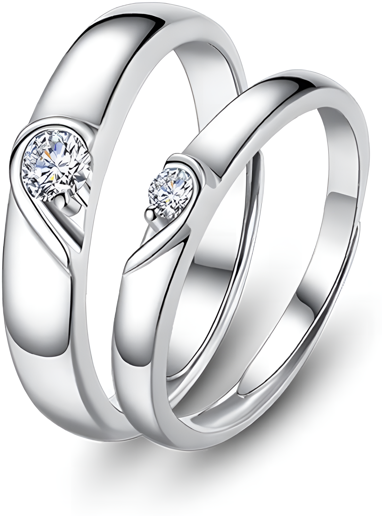 2 pieces Premium Quality Couple Rings Adjustable for Women & Men – 925 stamped Forever love Wedding & Fashion Jewelry Gifts Love rings