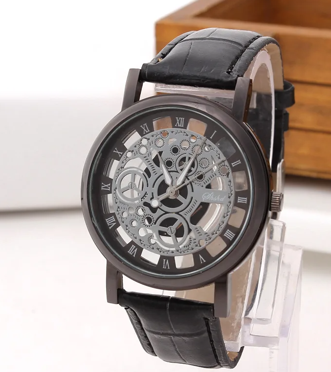 Men Watches Fashion Transparent Hollow Watches Wristwatches With BOX – Accessories Online in Pakistan | Hanaya
