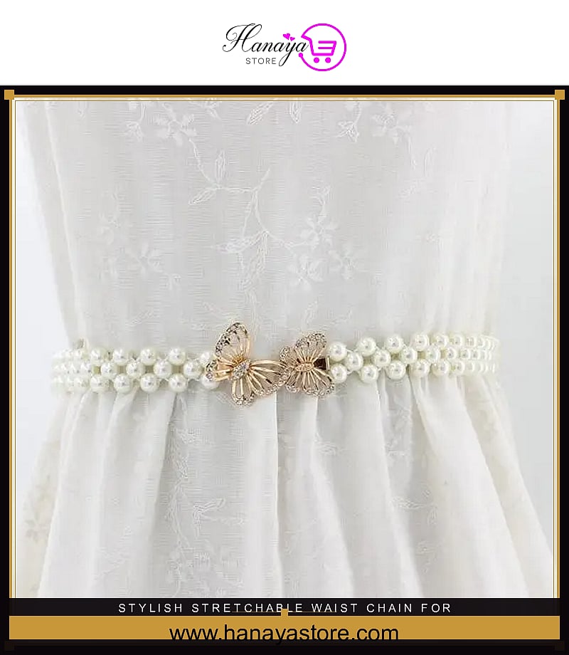 Stylish Stretchable Waist Chain for Women Belt for Girls Kamar Band Slim Belt for Women Trendy Fashionable Elegant Party Wear Waist Accessories – Buy belts online in Pakistan