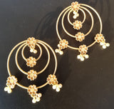 Multi Layered Round Flower Unique Shape Fashionable Classy Earring – Lifestyle – Buy Earrings Pakistan | Hanaya