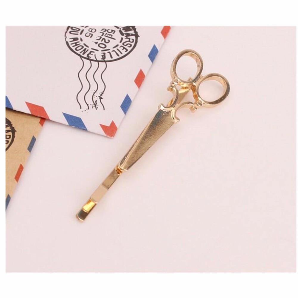 2 Pieces Shiny Metal Hair Scissor Clips Hairpin Headband Hair Accessories – View 4 – Accessories | Hanaya Pakistan