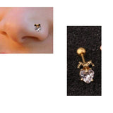 Piercing Nose Pin Cz Crystal Bunny Elegant Nostril Body Jewelry – Buy nose jewelry online in Pakistan