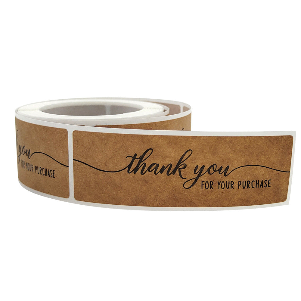 60 Pcs Thank You 76.2mmx25.4 Sticker Envelope Seal Scrapbook Round Sticker Stationery Label Stickers – Image 2 of 3