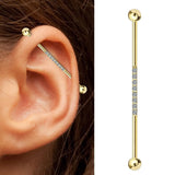 Steel 38mm Ear Plug 14G Piercing Industrial Cartilage Ear Jewelry for Helix Piercings – Earrings Online in Pakistan | Hanaya