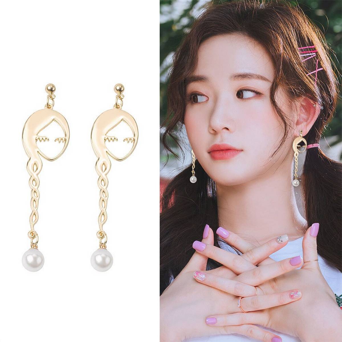 Classy Long Dangle Girl Lady Shape Party Fashionable Earring – Earrings Online in Pakistan | Hanaya