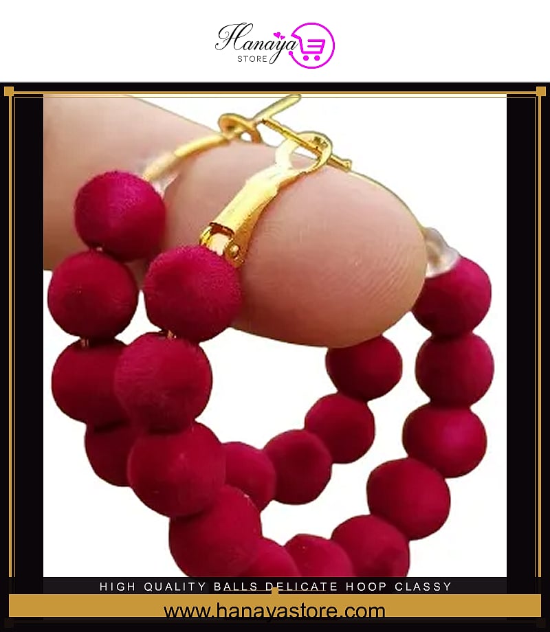 High Quality Balls Delicate Hoop Classy Multi Jhumki Trendy Earring – Accessories Online in Pakistan | Hanaya