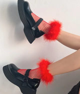 Women Breathable Fluffy Trendy Fishnet Sock Hollow Net Women Socks Pair Women Socks Fancy Socks for Women Women Socks Cute – Image 2 of 3