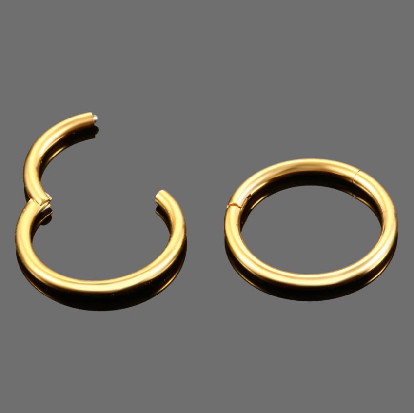 2 Pieces 8MM Hinged Earring Clicker Piercing Cartilage Helix Earring – Image 3 of 5