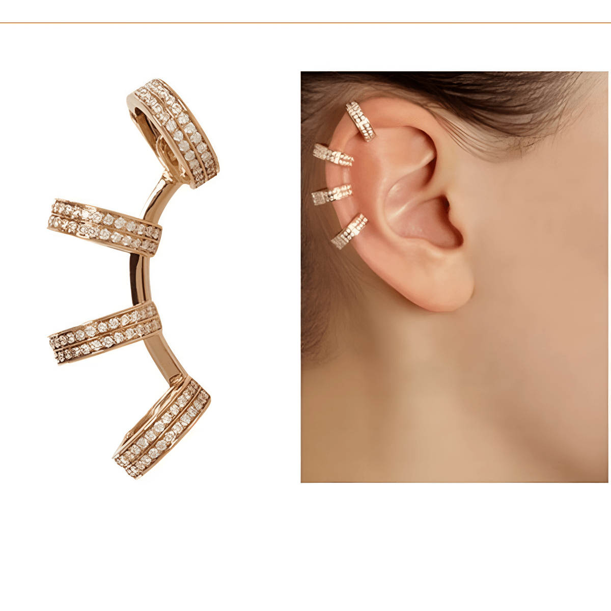4 Adjustable Ear Cuff High Quality Trendy Design - Hanaya Store