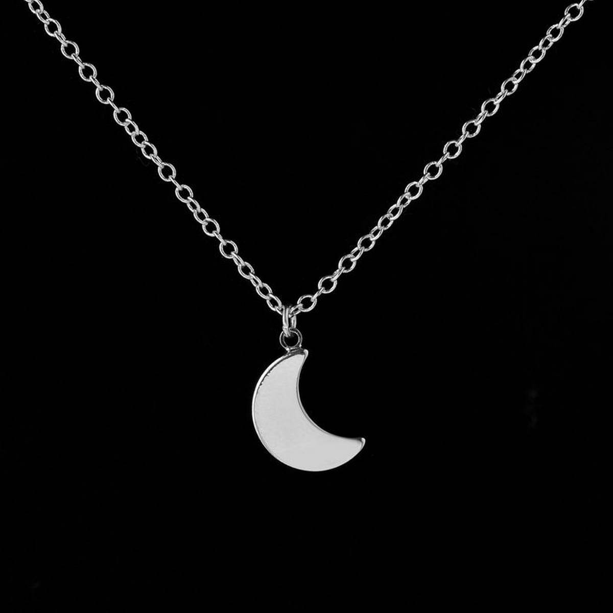 Crescent Moon Necklace Half Moon Pendant – Accessories Online in Pakistan | Hanaya
