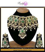 Original Kundan Handmade Bridal Party Wedding Engagement Jewelry Set For Women