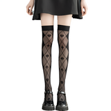 Long Mesh Women Lace Love Heart Lolita Stockings Socks Hold ups Lingerie Stockings