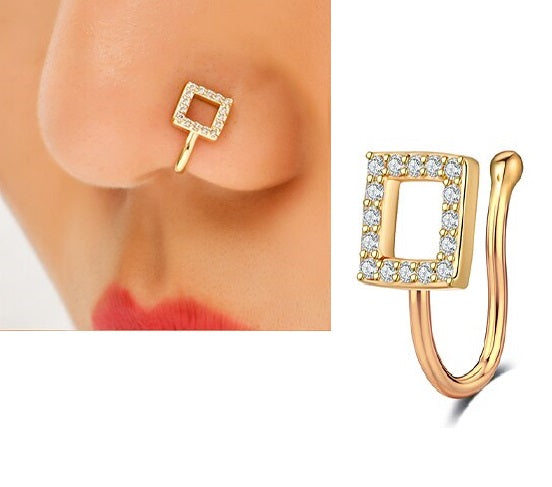 Non Piercing Nose Pin Clip On Heart Shaped Nostril Jewelry for Girls – Nose Jewelry Online in Pakistan | Hanaya