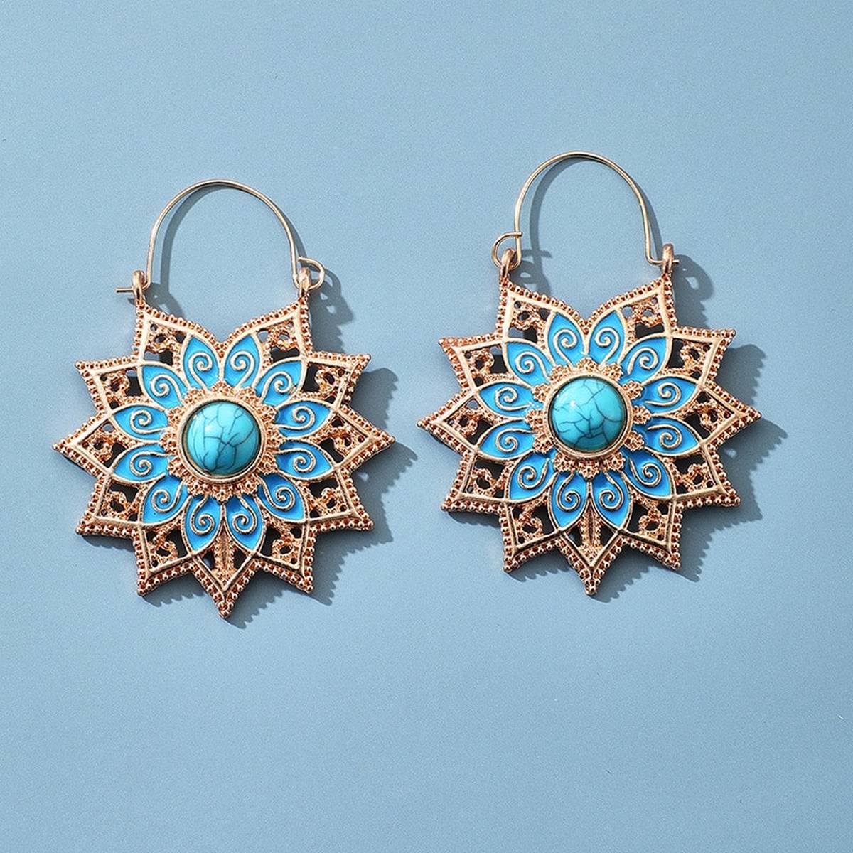 High Quality Turkish Big Antique Exquisite Elegant Stylish Earring – Earrings Online in Pakistan | Hanaya