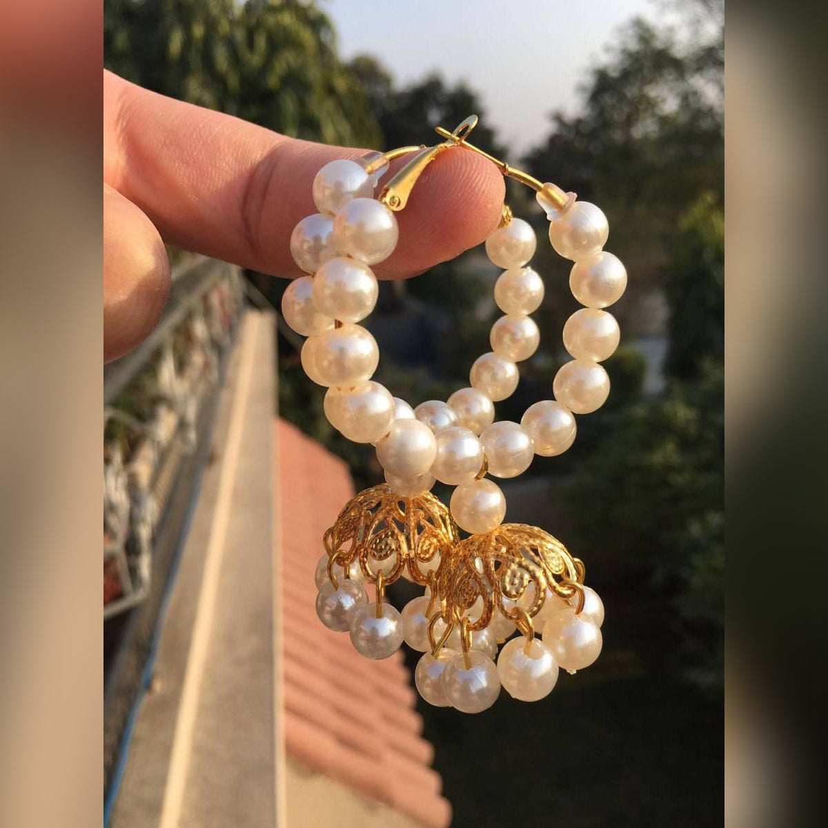 Tassel Jhumki Exquisite Elegant Stylish Earring – Close Up – Earrings | Hanaya Pakistan
