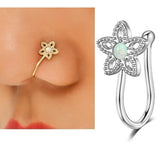 Stylish Heart Non Piercing Clip On Thin Nose Ring Fake Nostril Body Jewelry – Close Up – Nose Jewelry | Hanaya Pakistan