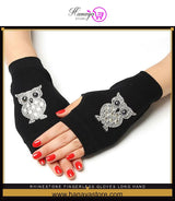 Rhinestone Fingerless Gloves Long Hand Owl Shape Thick Gloves Fashionable Women Gloves – Accessories Online in Pakistan | ...