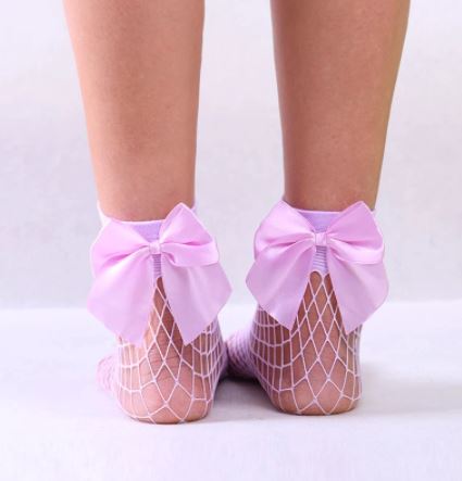 Breathable Bow Knot Fishnet Women Socks Pair Women Socks Fancy Socks for Women Women Socks Cute Hollow Out Mesh Women Socks Pair Women Socks Fancy Socks for Women Women Socks Cute Ladies Girls Sock | Hanaya Store