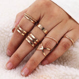 Fashionable Classy 8 Pieces Ring Set For Girls – Accessories Online in Pakistan | Hanaya
