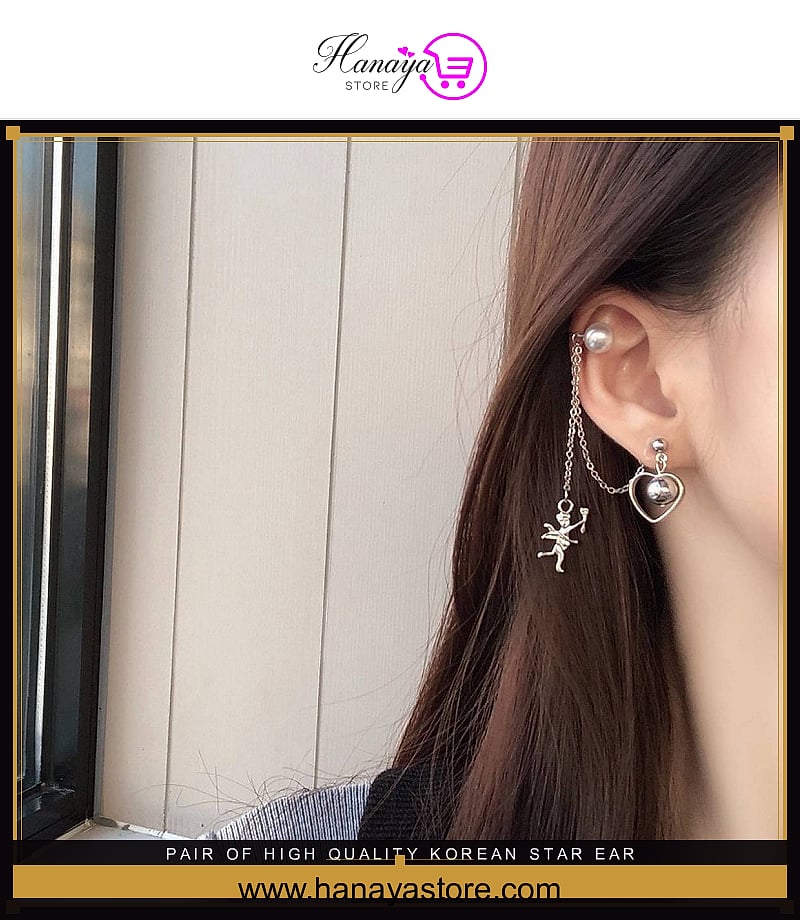 Pair Of High Quality Korean Star Ear Cuff Style Elegant Stylish Trendy Earring – Earrings Online in Pakistan | Hanaya