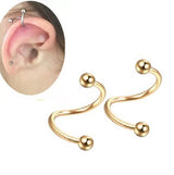 2 Pieces Spiral Cartilage Helix Stud Tragus Ear Piercing Earring For Girls – Lifestyle – Buy Accessories Pakistan | Hanaya