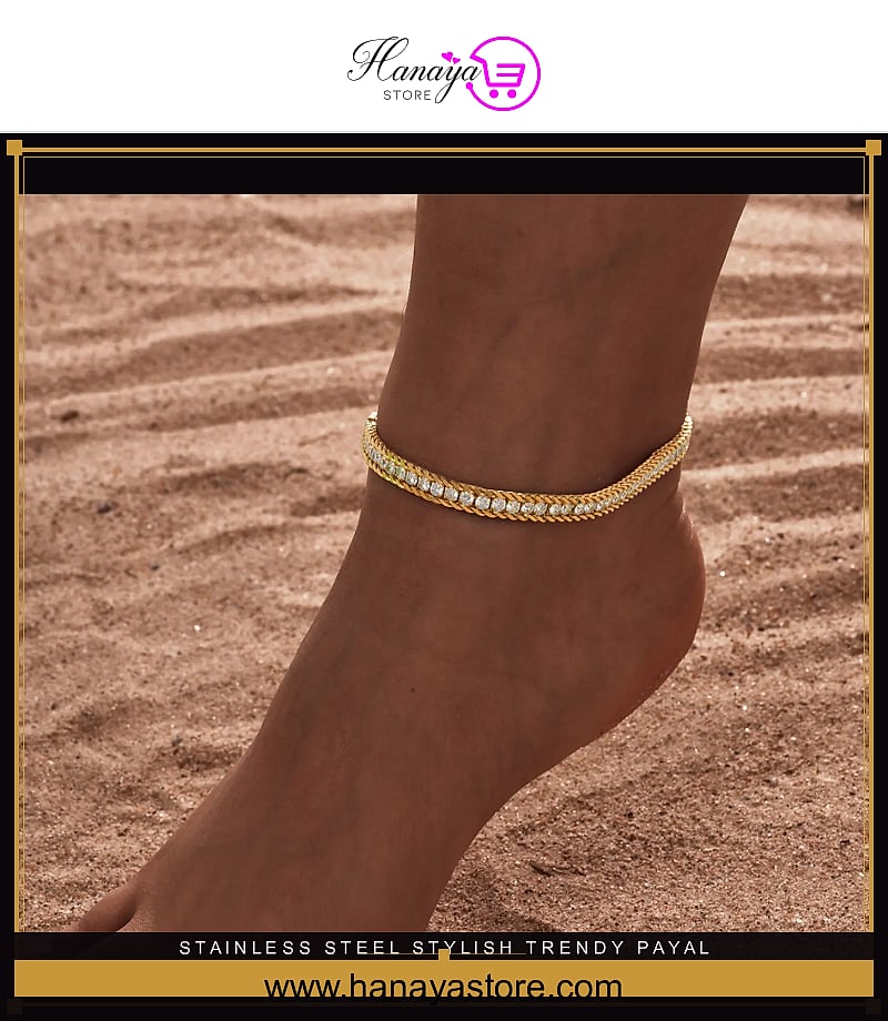 Stainless Steel Stylish & Trendy Payal Anklets Love Heart Anklet for Women – Perfect for Every Occasion – Accessories Onli...