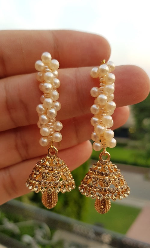 High Quality Classy Long Tassel Pearls Trendy Earring – Accessories Online in Pakistan | Hanaya