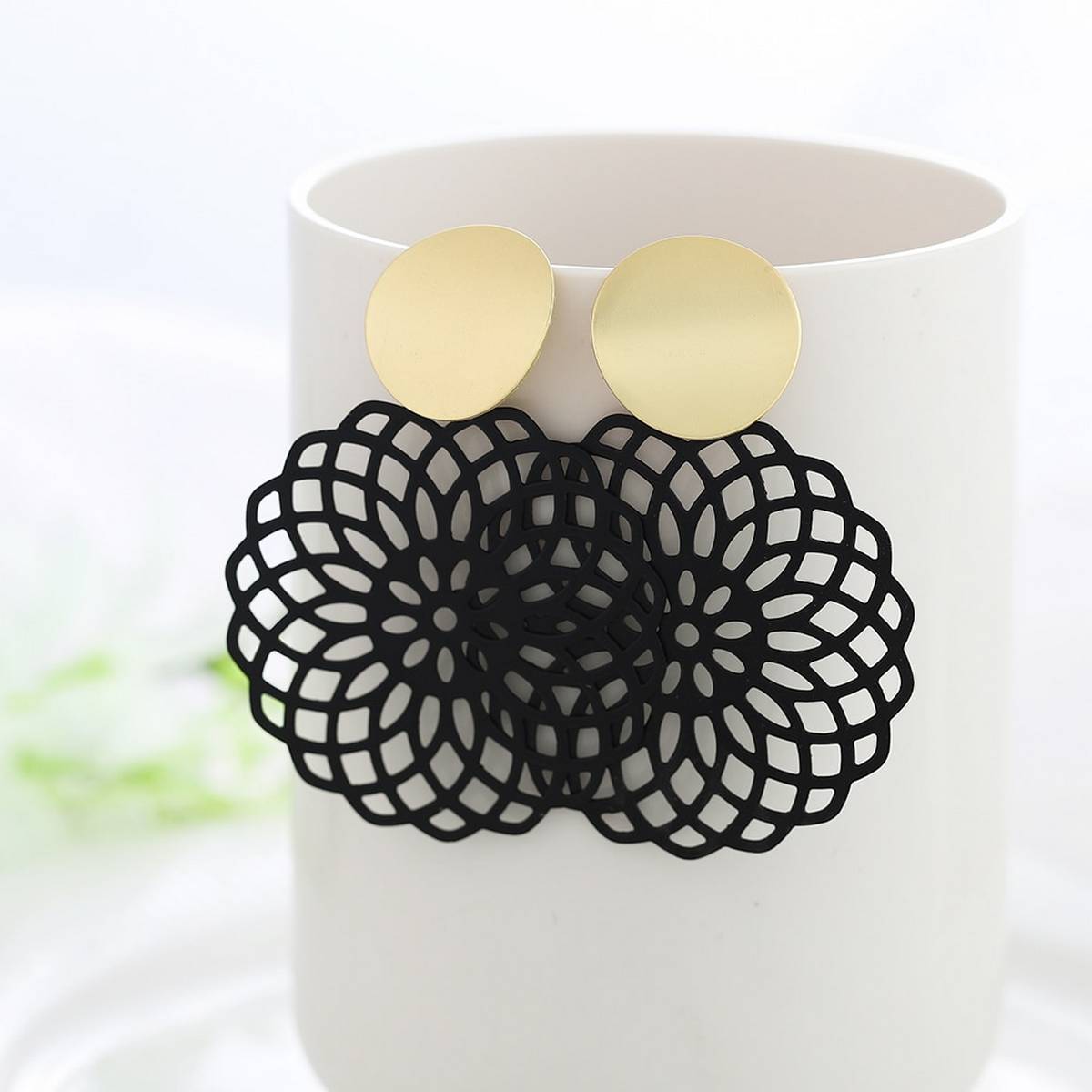 Trendy Classy Geometric Classy Long Elegant Royal Earring – Earrings Online in Pakistan | Hanaya