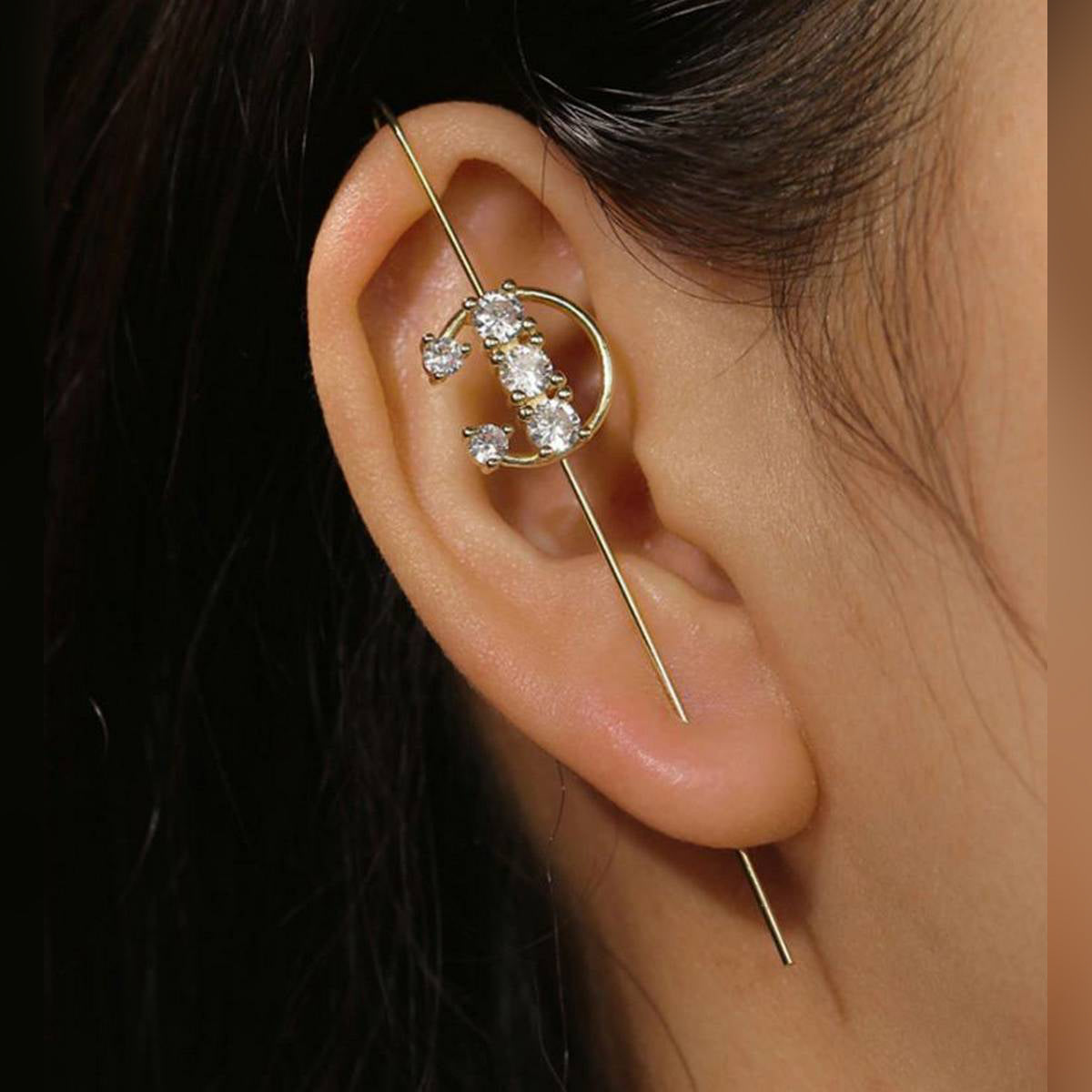 Fashion Pair Needle Ear Wrap Hook Classy Royal Party Trendy Earrings – Earrings Online in Pakistan | Hanaya