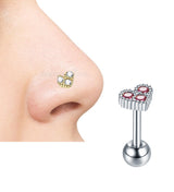 Helix nose hoop close-up – 316L steel cartilage jewelry Pakistan – Hanaya