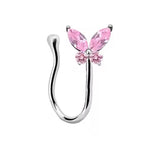 Non Piercing Adjustable Thin Clip On Nose Pin Elegant Nostril Body Jewelry – Image 3 of 3