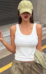 One Size Premium Quality Women Fishnet Bodycon Crop Top Ribbed Stretch Sleeveless One Size Fits All Trendy Slim Fit Party Top Tank Tops