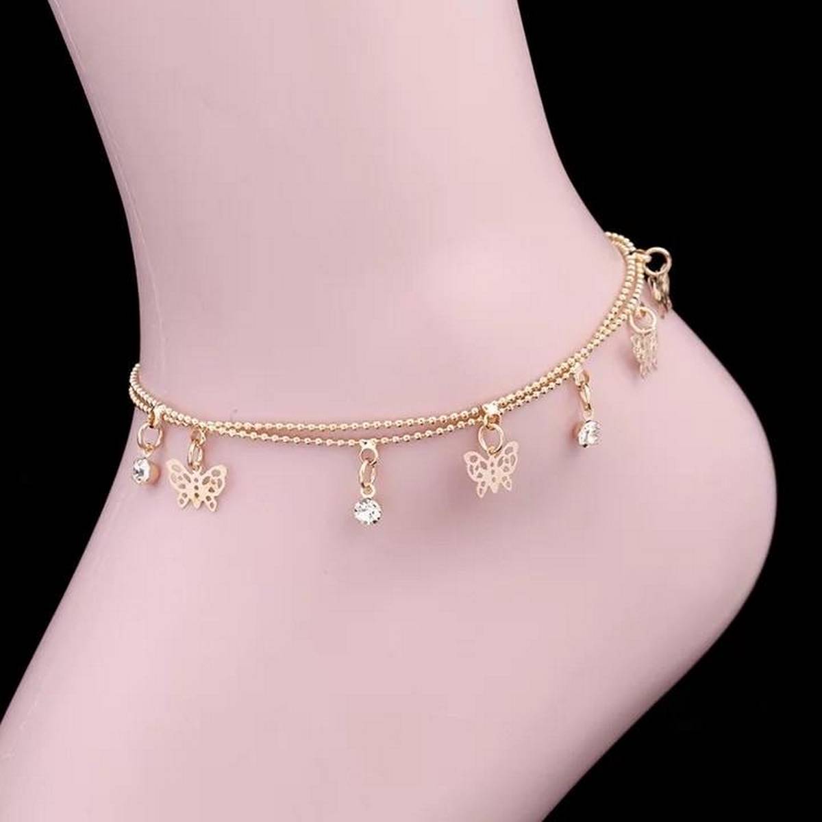 Trendy Foot Chain Summer Popular Double anklet for girls stylish anklet – anklet Online in Pakistan | Hanaya
