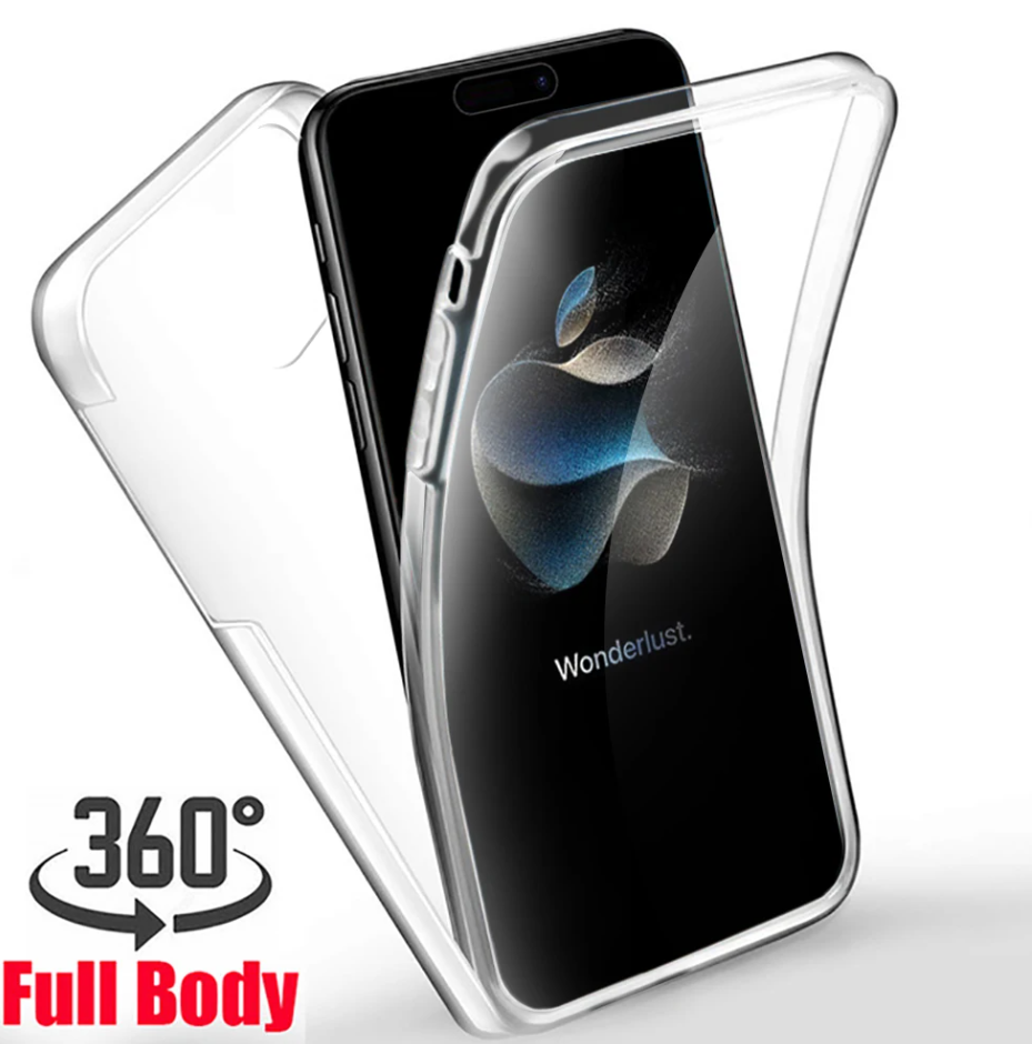360° Full Body Case for iPhone 15 Pro Max | Double-Sided Clear Silicone TPU Cover | Shockproof Protection – Accessories On...