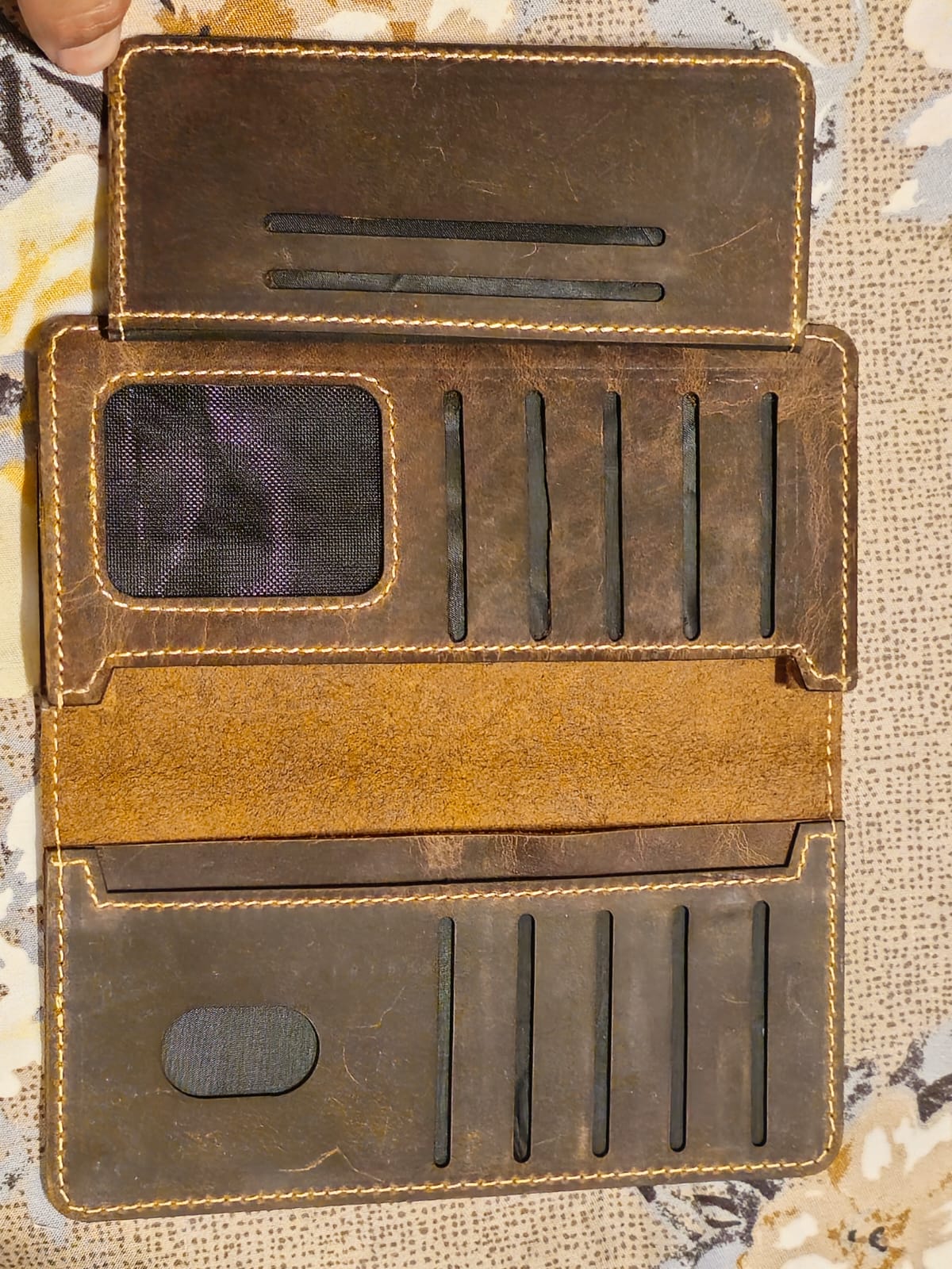 Genuine Leather Wallet for Men | Crazy Horse Pull-Up Cowhide Bifold Wallet with Card Slots & Cash Compartment
