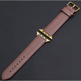 STRAP Leather Faux High Quality Strap Elegant Compatible For APPLE 38/40mm Series 1/2/3/4/5/6 - STRAP only – Detail View –...
