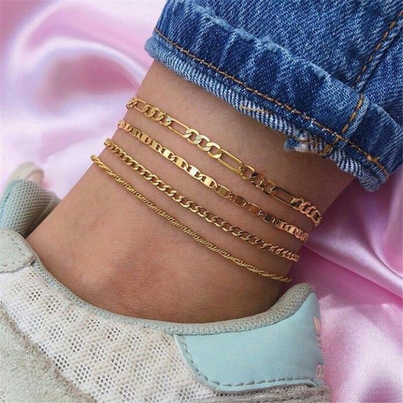 High Quality Trendy Classy Elegant 4 Layered Love anklet for girls stylish anklet for girls stylish korean fashion fashion...