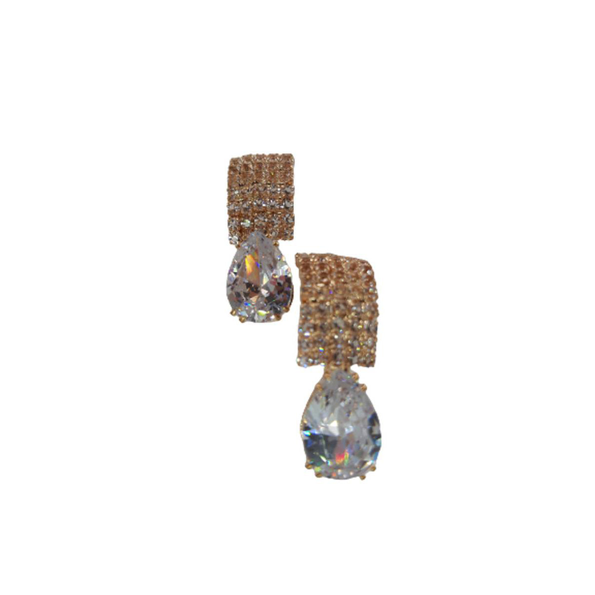 High Quality Royal Zircon Elegant Stylish Earrings for Parties – Close Up – Earrings | Hanaya Pakistan