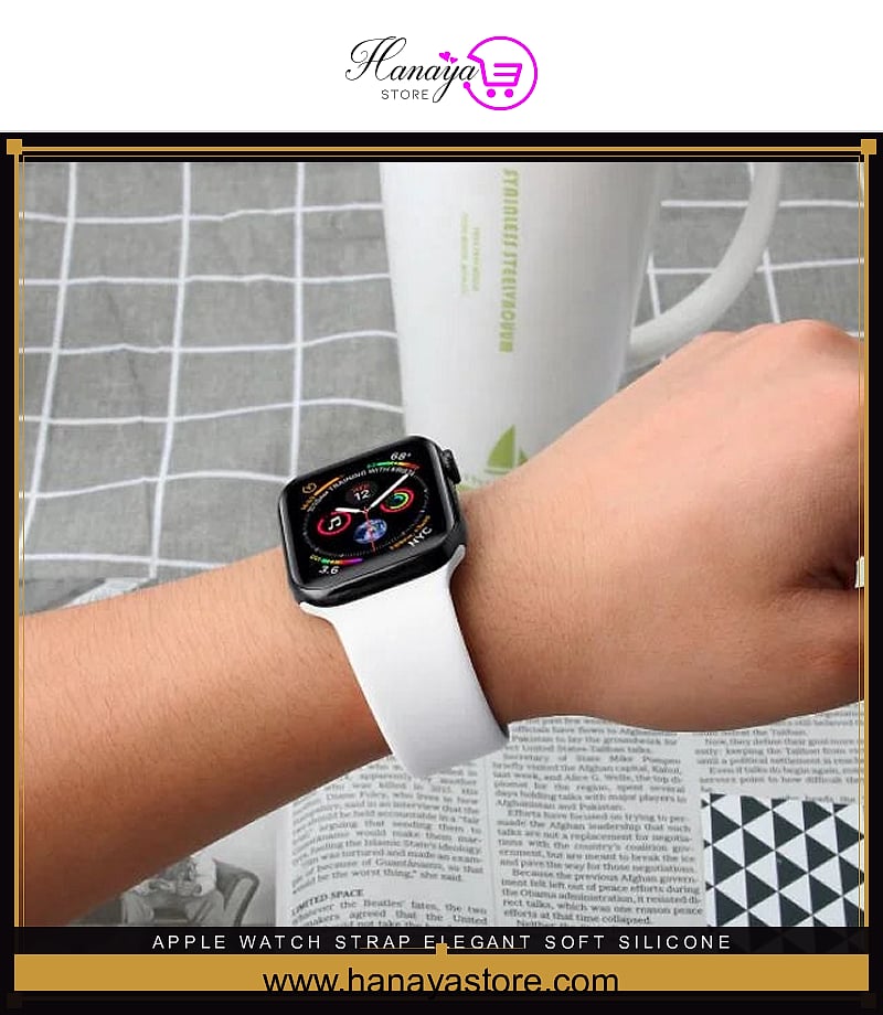 Apple Watch Strap Elegant Soft Silicone 42/44mm Series 1/2/3/4/5/6 – Accessories Online in Pakistan | Hanaya