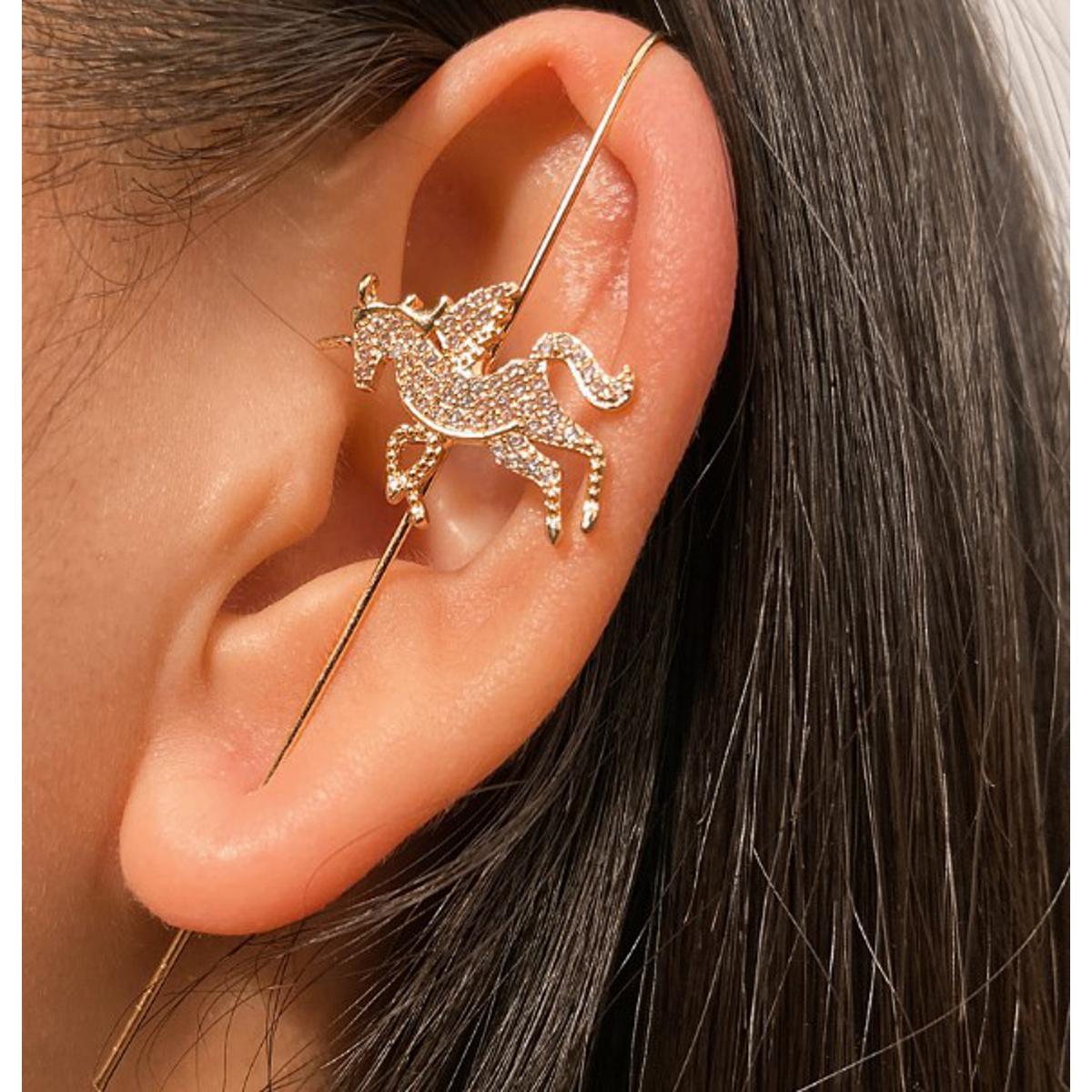 Hot Selling PAIR of Premium Quality Ear Wrap CUFF Hook Classy Royal Party Trendy Earring – Detail View – Accessories for W...