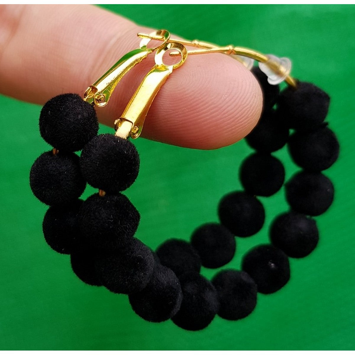 Hoop Classy Multi Balls Earring - Bubble Wrapped – View 5 – Accessories | Hanaya Pakistan