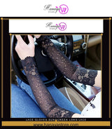 Lace Gloves Sunscreen Long Lace Fingerless Mittens Covered Scar Elastic Sleeve – Accessories Online in Pakistan | Hanaya