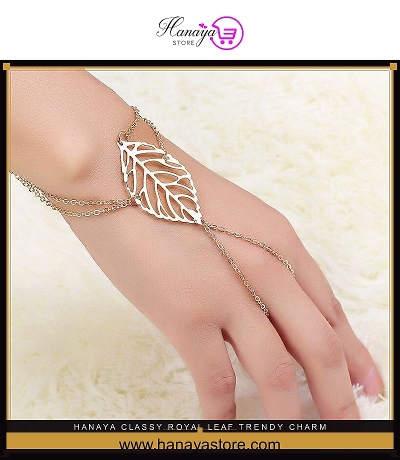 HANAYA Classy Royal Leaf Trendy Charm Bracelet – bracelet Online in Pakistan | Hanaya