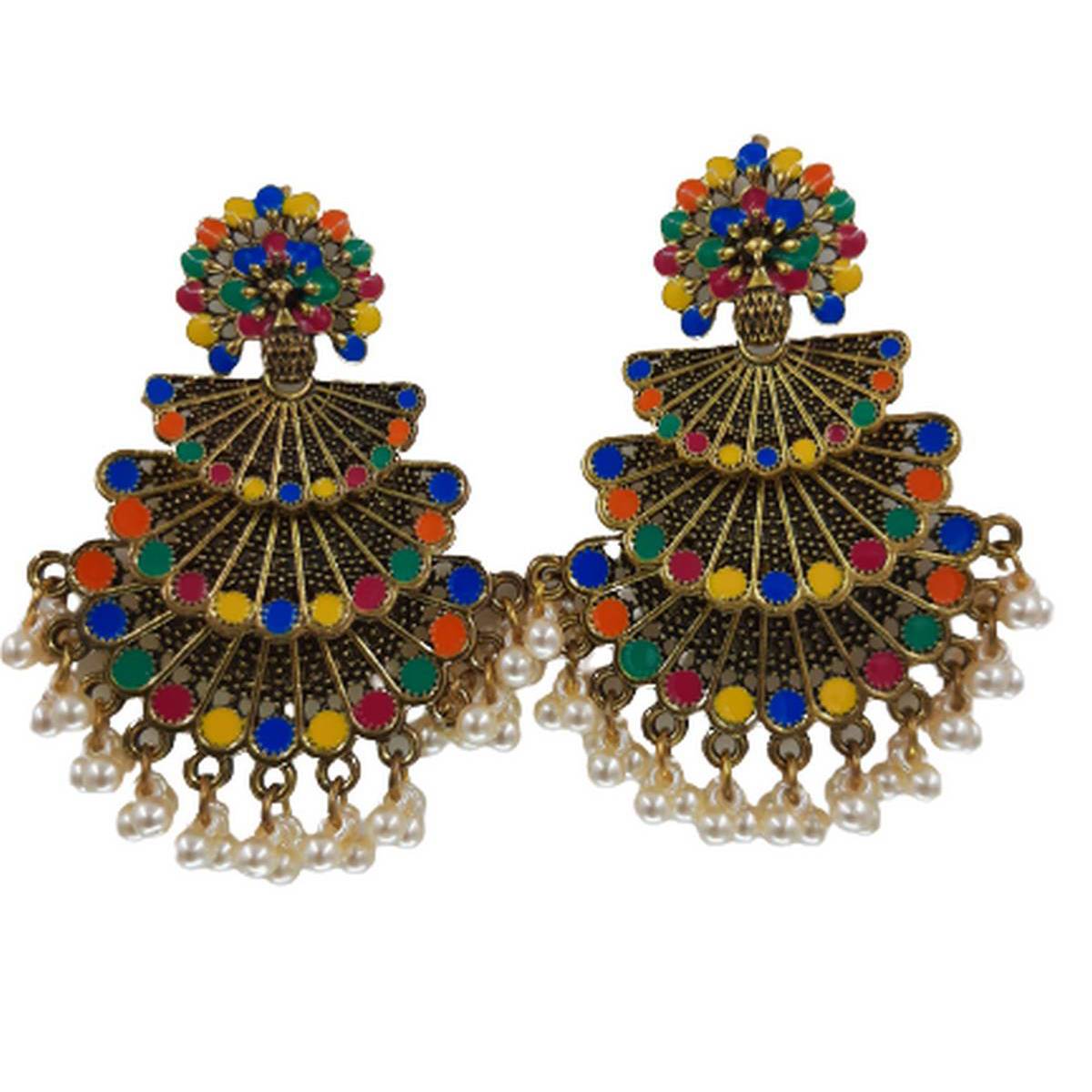 High Quality Tassel Jhumki Vintage Rough Elegant Stylish Earring – Earrings Online in Pakistan | Hanaya