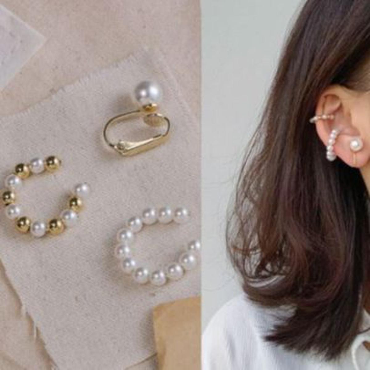 3 Pieces High Quality Korean Ear Cuff Fashionable Stylish – Earrings Online in Pakistan | Hanaya