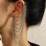 Pair Right & Left Trendy Ear Cuff Tassel Chain Earring For Girls – Close Up – Accessories | Hanaya Pakistan