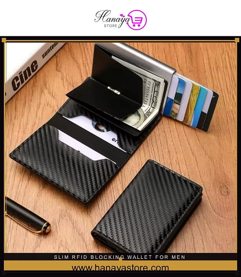 Slim RFID Blocking Wallet for Men – Portable, Multifunctional, Large Capacity