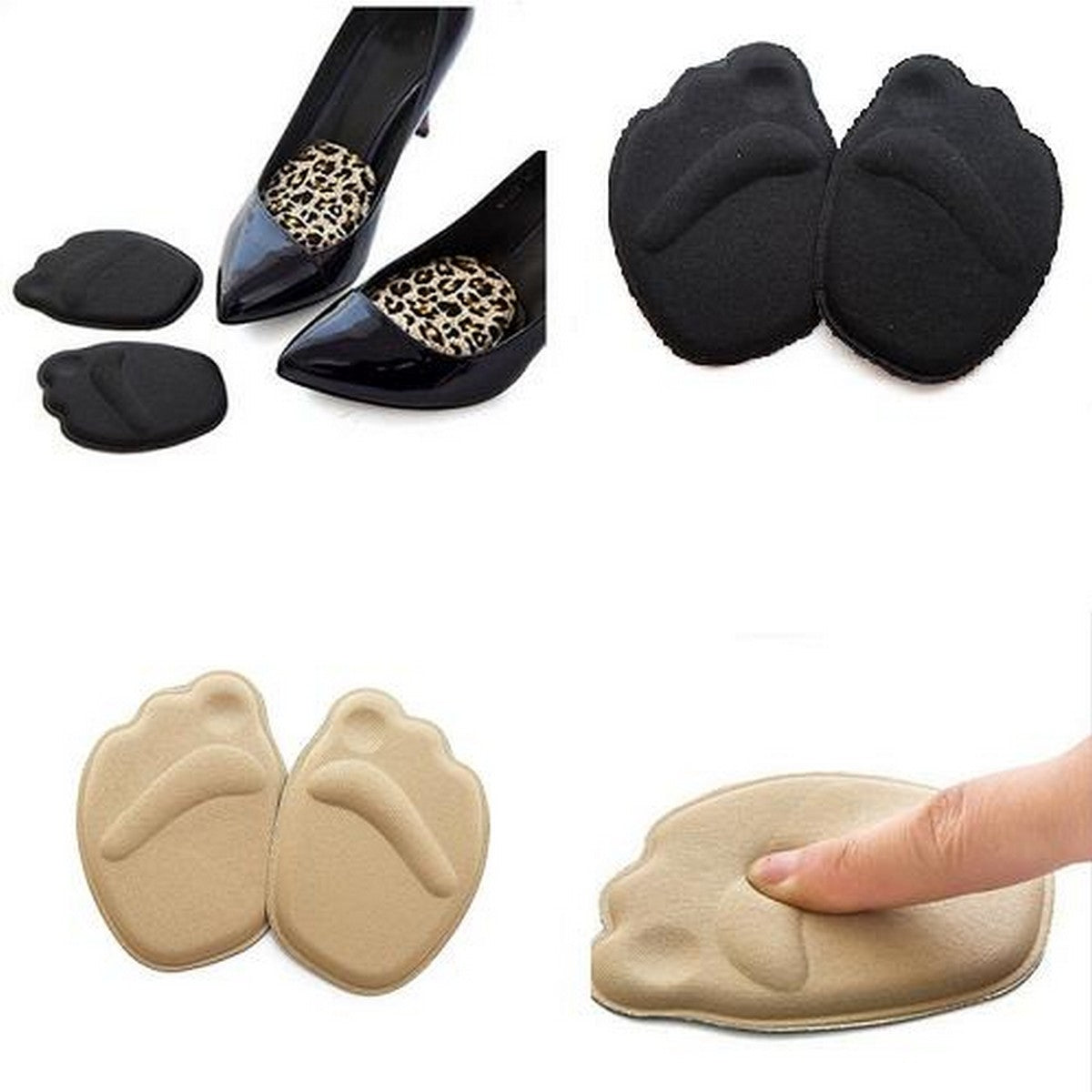 4D Massager Forefoot Insole Shoes Pads High Heel Soft Insole 1Pair Foot Cushions Sponge Foot Care – Accessories Online in ...