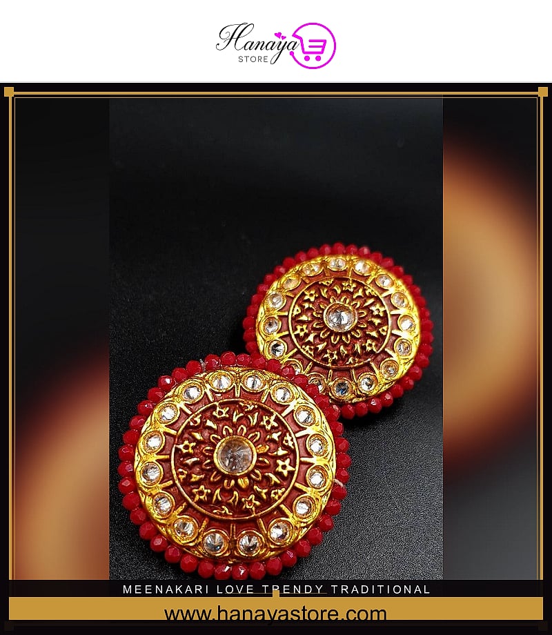 Meenakari Love Trendy Traditional Classy Party Wedding Earring For Girls