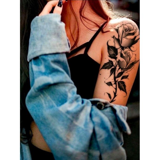 Waterproof Temporary Tattoo Sticker butterfly flower rose fake hand tattoo leg tattoo neck tattoo wrist tattoo thigh tattoo back tattoo arm tattoo foot tattoo Mehndi Henna